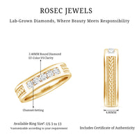 Lab Grown Diamond Mens Wedding Band Ring