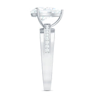 Solitaire Moissanite Pear Shaped Engagement Ring