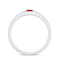 Princess Cut Created Ruby Solitaire Promise Ring