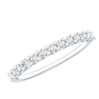 Moissanite Half Eternity Ring in Shared Prong Setting