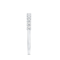 Moissanite Half Eternity Ring in Shared Prong Setting