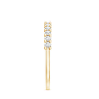 Moissanite Half Eternity Ring in Shared Prong Setting