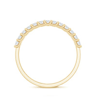 Moissanite Half Eternity Ring in Shared Prong Setting