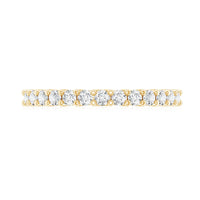 Moissanite Half Eternity Ring in Shared Prong Setting