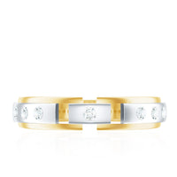 Natural diamond men's wedding band from Rosec Jewels, featuring a sleek and elegant ring design with embedded diamonds.