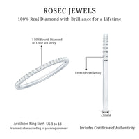Certified Natural Diamond Stackable Wedding Ring