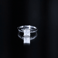 1 CT Princess Cut Moissanite Solitaire Ring for Women