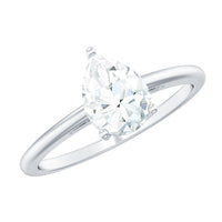 Solitaire Moissanite Teardrop Engagement Ring for Women