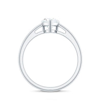 Solitaire Moissanite Teardrop Engagement Ring for Women