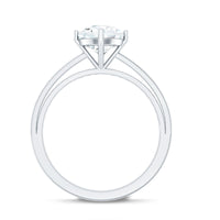 Teardrop Engagement Ring With Certified Moissanite