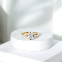 3 Carat Cushion Cut Moissanite Solitaire Engagement Ring with Certificate