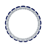 Certified Lab Grown Blue Sapphire Eternity Ring