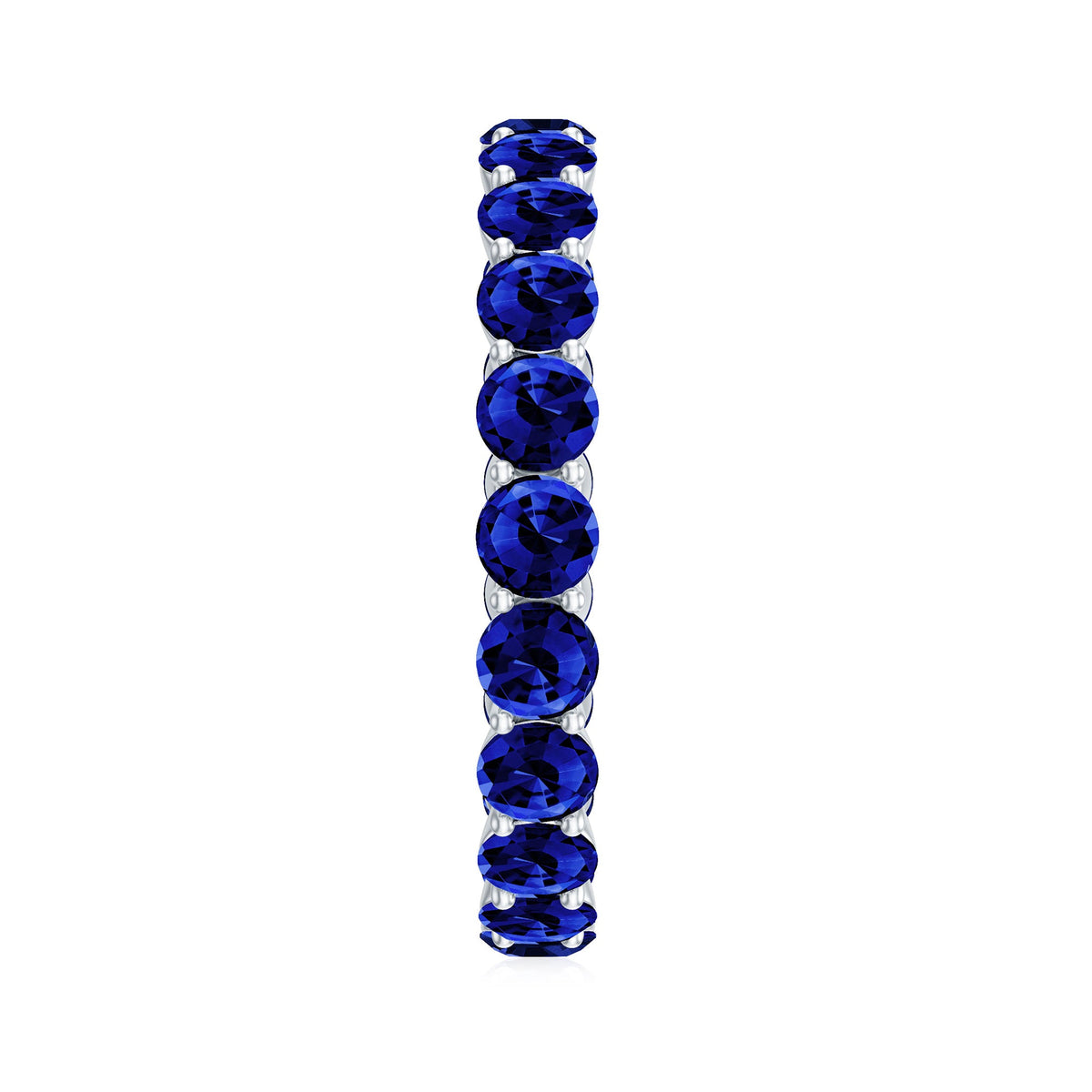 Certified Lab Grown Blue Sapphire Eternity Ring