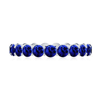 Certified Lab Grown Blue Sapphire Eternity Ring