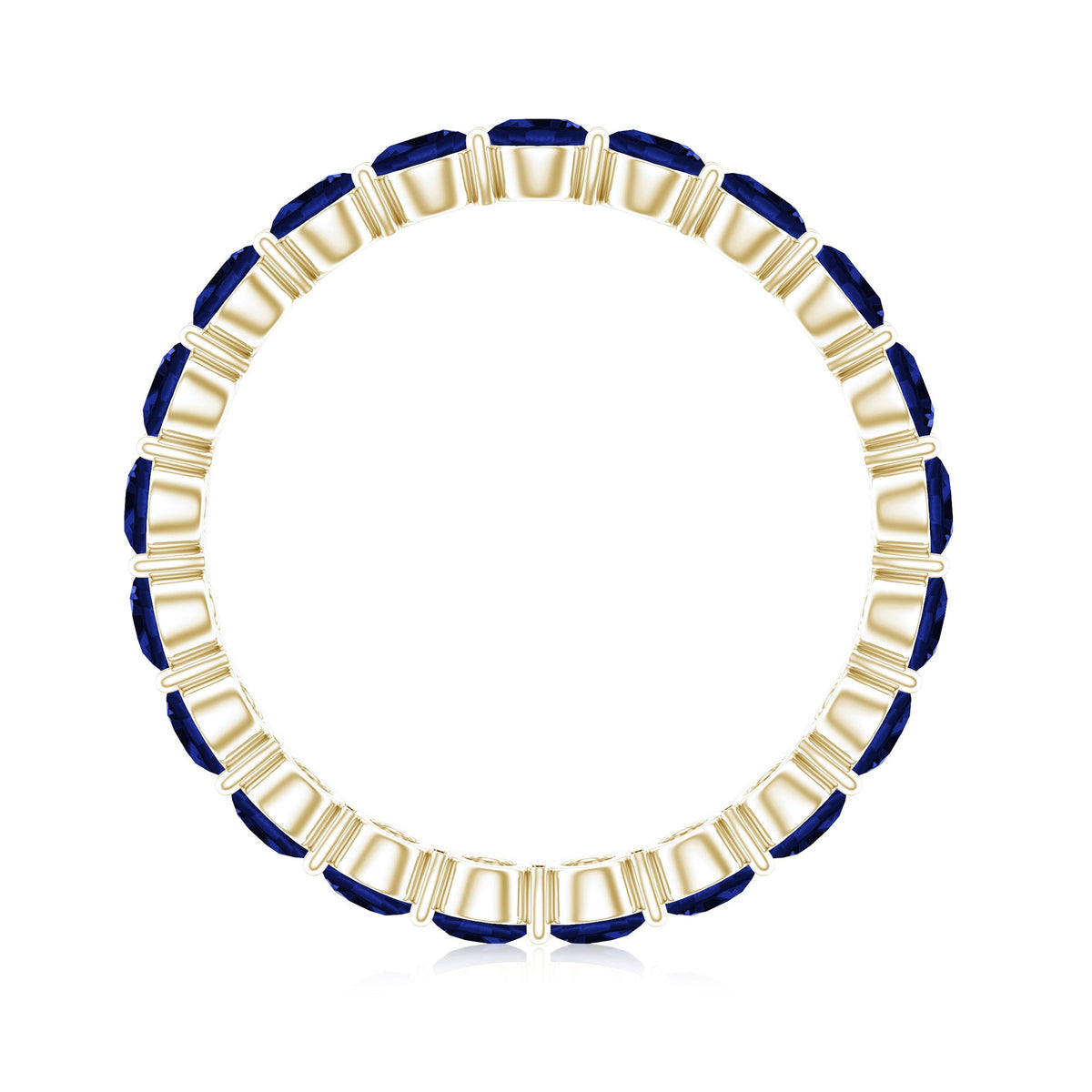 Certified Lab Grown Blue Sapphire Eternity Ring