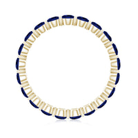 Certified Lab Grown Blue Sapphire Eternity Ring