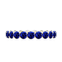 Certified Lab Grown Blue Sapphire Eternity Ring