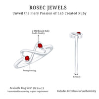 Lab Created Ruby Infinity Heart Promise Ring