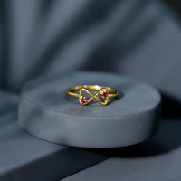 Lab Created Ruby Infinity Heart Promise Ring