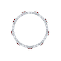 Certified Lab Created Ruby Heart Eternity Band Ring