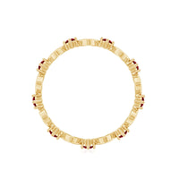 Certified Lab Created Ruby Heart Eternity Band Ring