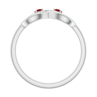 Lab Created Ruby Infinity Promise Ring