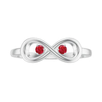 Lab Created Ruby Infinity Promise Ring