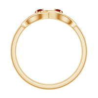 Lab Created Ruby Infinity Promise Ring