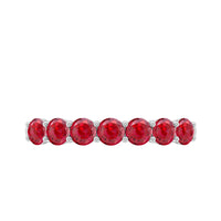 Lab Created Ruby Half Eternity Wedding Band