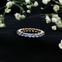 Real Tanzanite Full Eternity Ring for Women