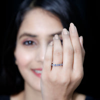 Real Tanzanite Full Eternity Ring for Women