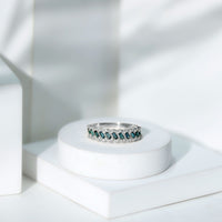 Real London Blue Topaz and Diamond Wedding Ring For Women