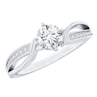 Certified Moissanite Infinity Engagement Ring for Women