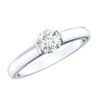 Bar Set Moissanite Solitaire Promise Ring