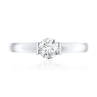 Bar Set Moissanite Solitaire Promise Ring