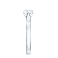 Floral Set Moissanite Solitaire Promise Ring for Her