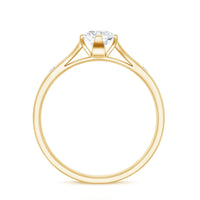 Floral Set Moissanite Solitaire Promise Ring for Her