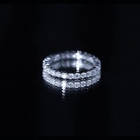Prong Set Moissanite Eternity Wedding Band Ring for Women