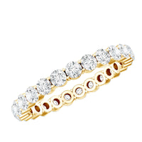 Prong Set Moissanite Eternity Wedding Band Ring for Women