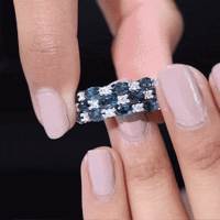 Natural London Blue Topaz and Diamond Statement Ring