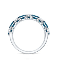 Natural London Blue Topaz and Diamond Statement Ring