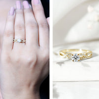 0.5 Carat Round Shape Moissanite Crossover Infinity Ring