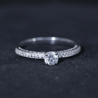 0.5 Carat  Moissanite Solitaire Engagement Ring with Milgrain
