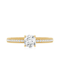0.5 Carat  Moissanite Solitaire Engagement Ring with Milgrain