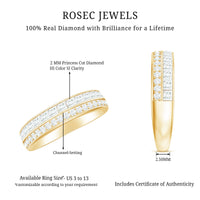Certified Real Diamond Half Eternity Wedding Band