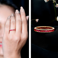 Natural Ruby Eternity Ring for Anniversary