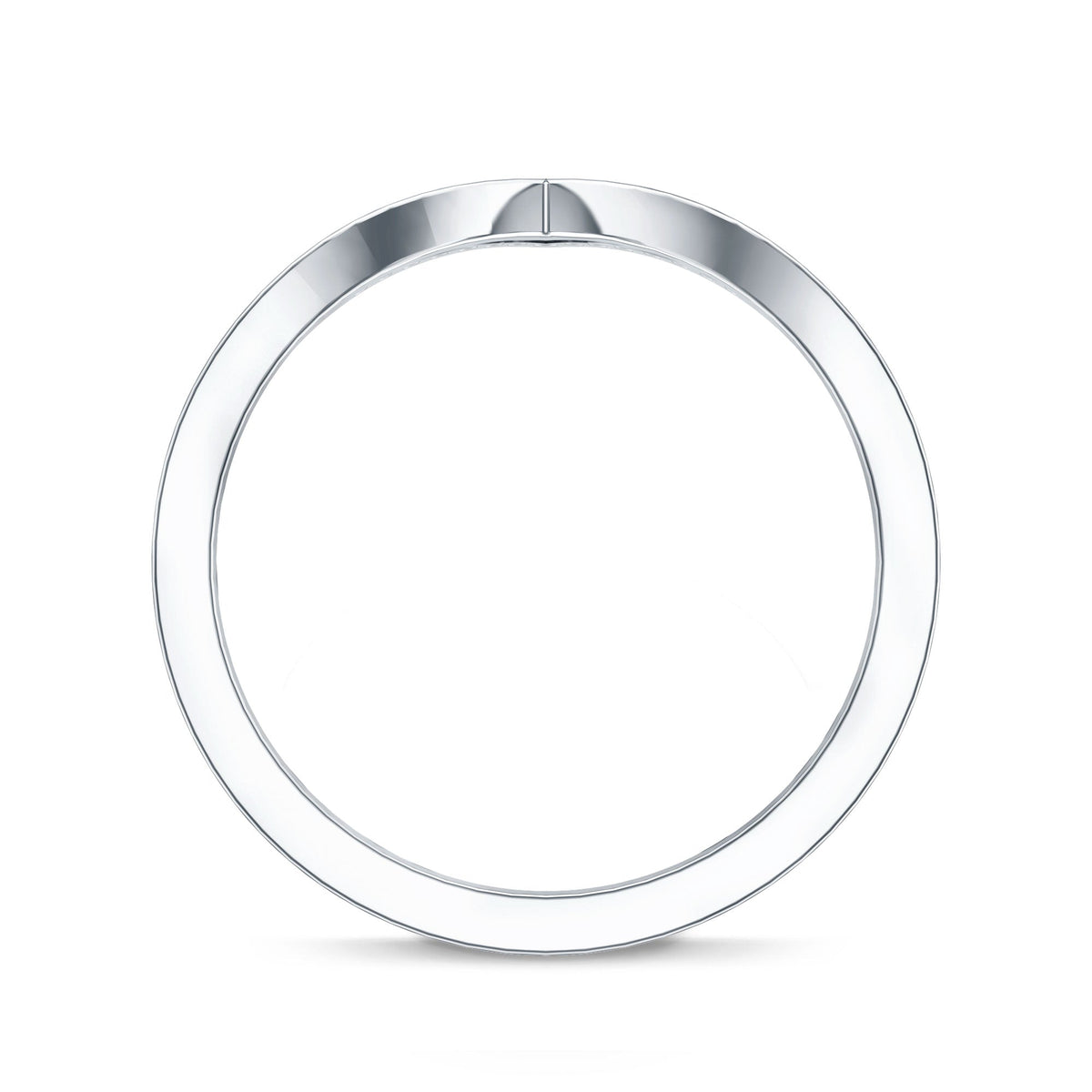 Certified Moissanite Chevron Enhancer Ring