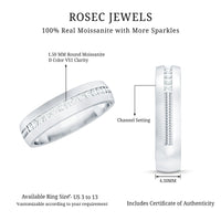 Brilliant Cut Moissanite Wedding Band