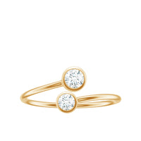 Bezel Set Diamond Toi Et Moi Ring for Promise