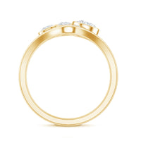 Round Moissanite Cluster Bridal Ring Set for Women